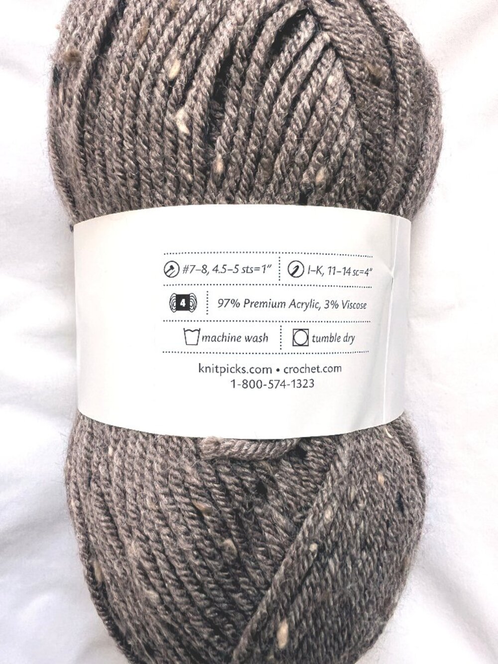 LOT OF 8, Brava Tweed Yarn by Knit Picks, Color Mink - Picture 4 of 9